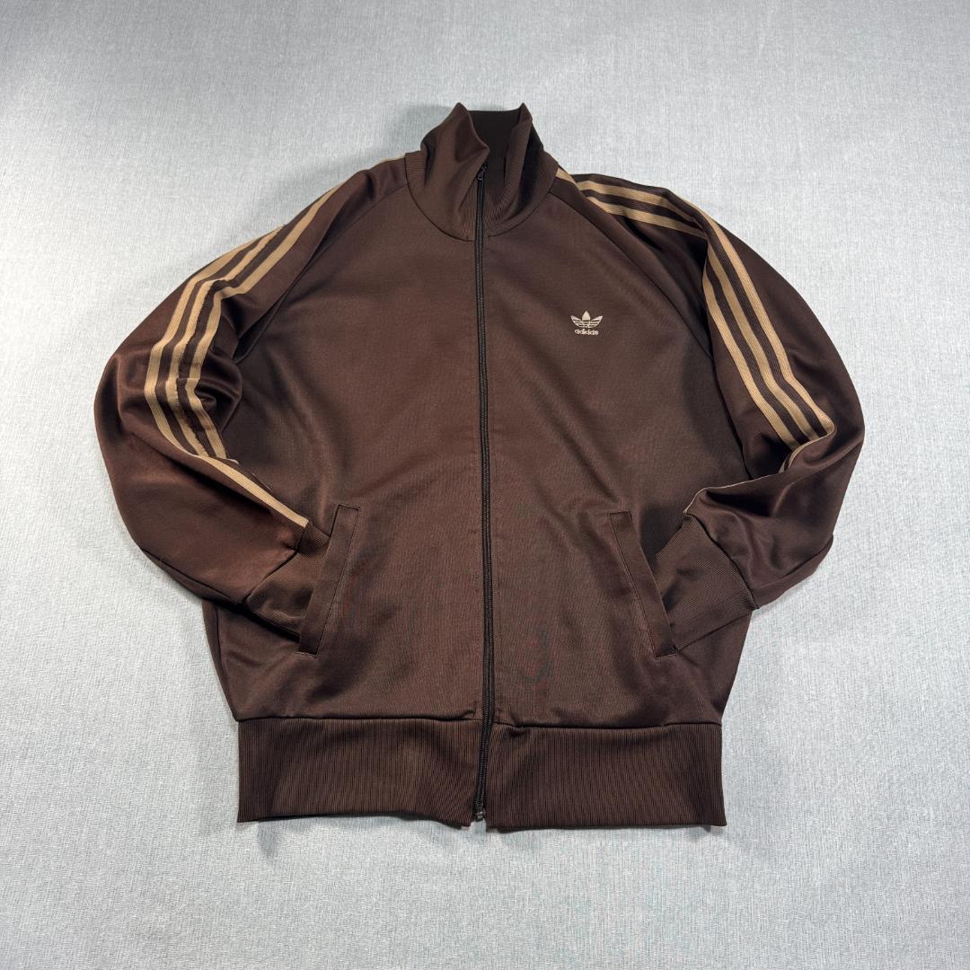adidas ビンテージ アディダス トラックジャケット ブラウン トルコ製 L