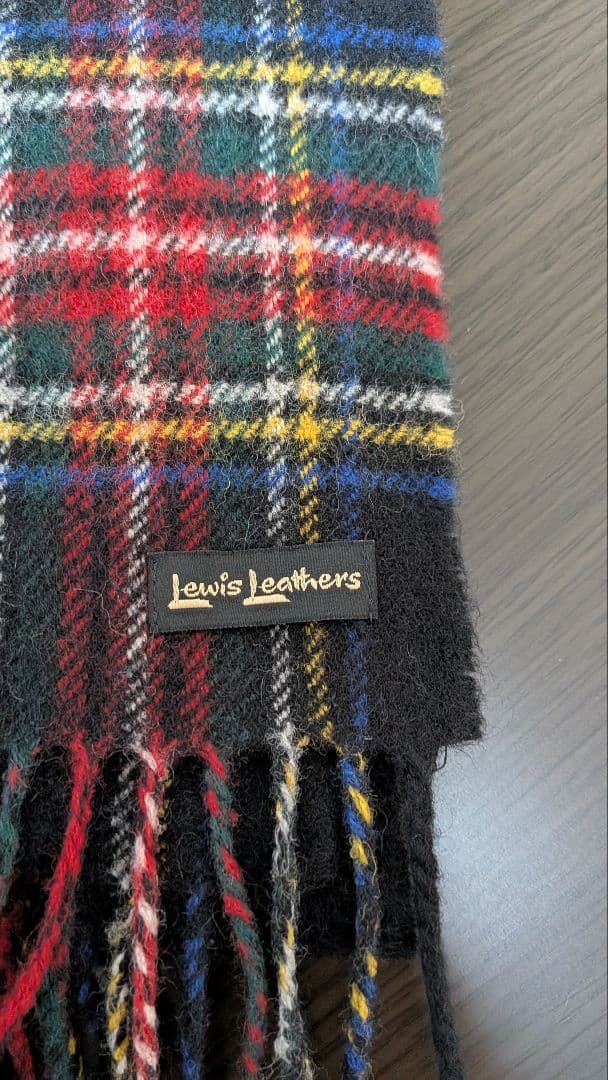 Lewis Leathers タータンチェックマフラー
