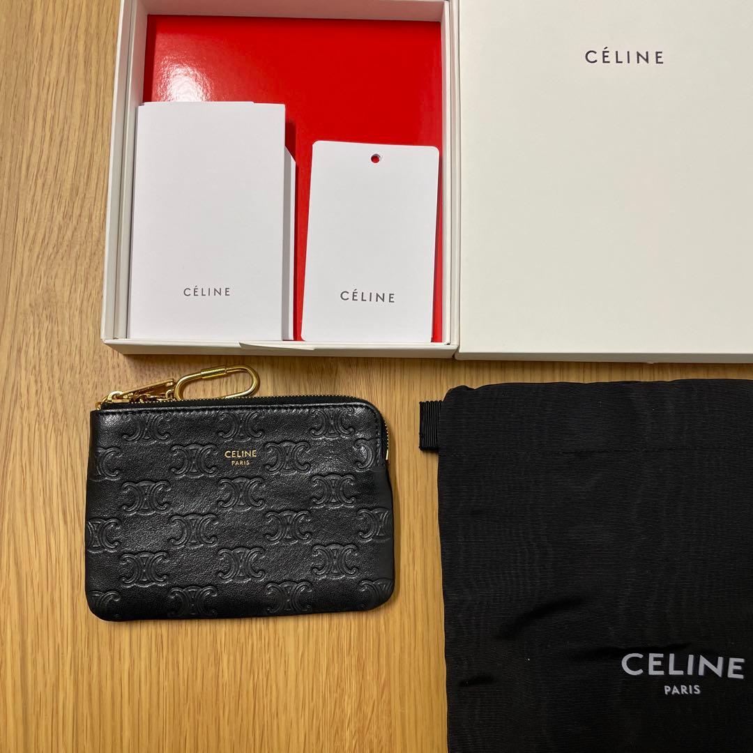 セリーヌトリオンフケースキーケースCELINEエンボスレザーエディスリマン