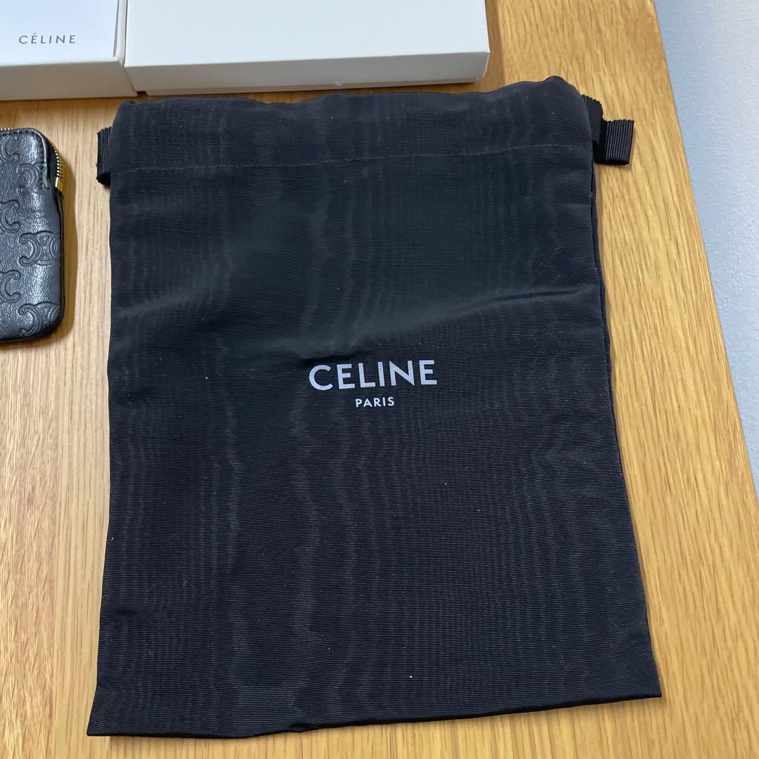 セリーヌトリオンフケースキーケースCELINEエンボスレザーエディスリマン