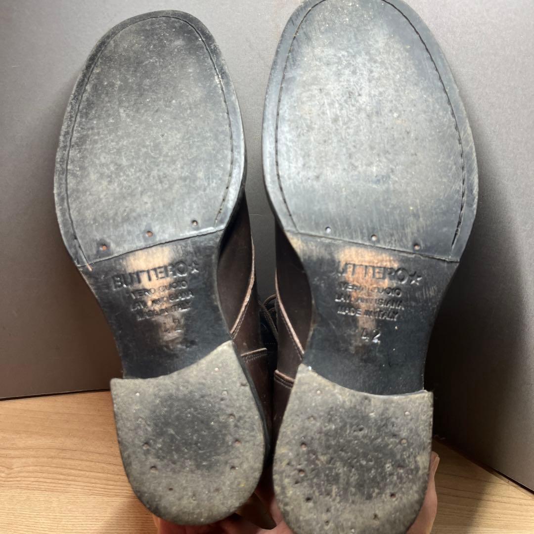 る*い様 BUTTERO レザーブーツ　ブラウン　サイズ42 27cm ITAR