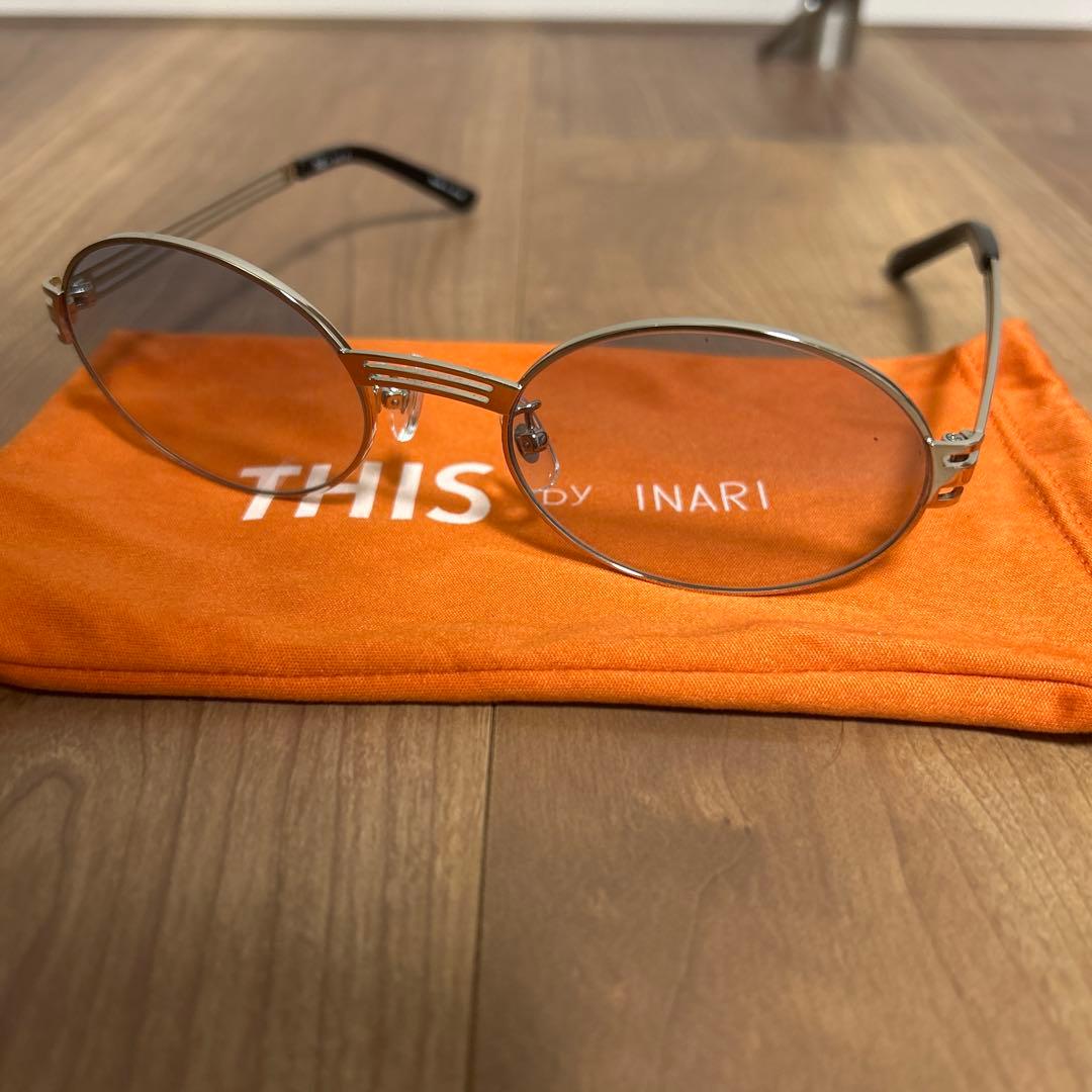 INARI シルバー オーバル　サングラス