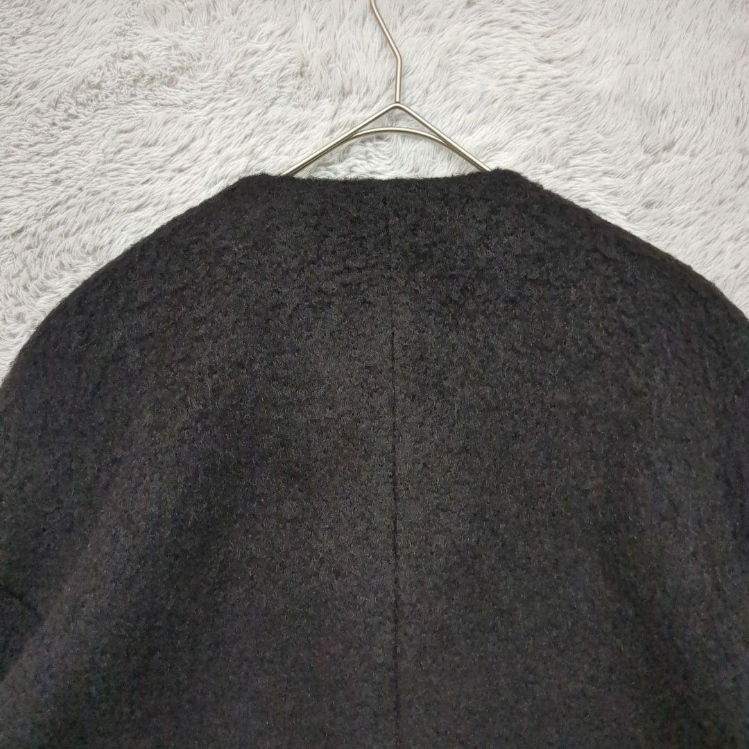 allureville アルアバイル モヘヤシャギークルージャケット コート 黒