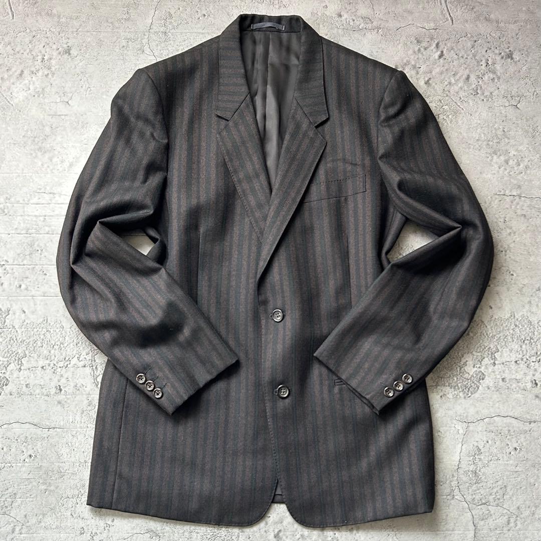 極美品 Y's for men ストライプ 2B セットアップ スーツ 茶黒