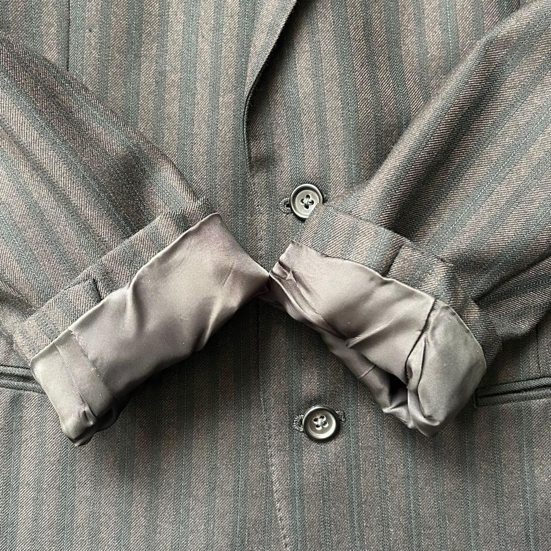 極美品 Y's for men ストライプ 2B セットアップ スーツ 茶黒