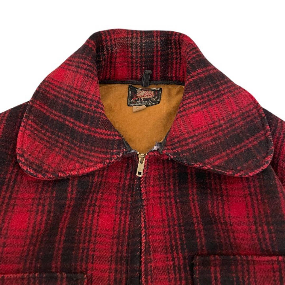 希少vintage50sWoolrichバッファローチェックウールジャケット古着