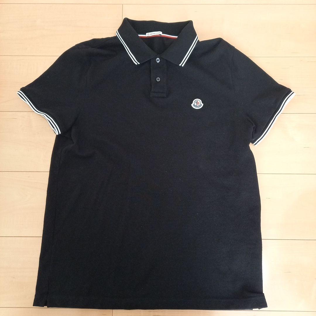 美品　MONCLER　モンクレール　ポロシャツ　ブラック　ホワイトライン　L