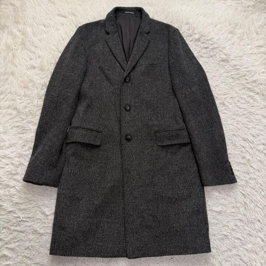 近年極美品XLサイズ相当　エンポリオアルマーニ　チェスターコート　アルパカ