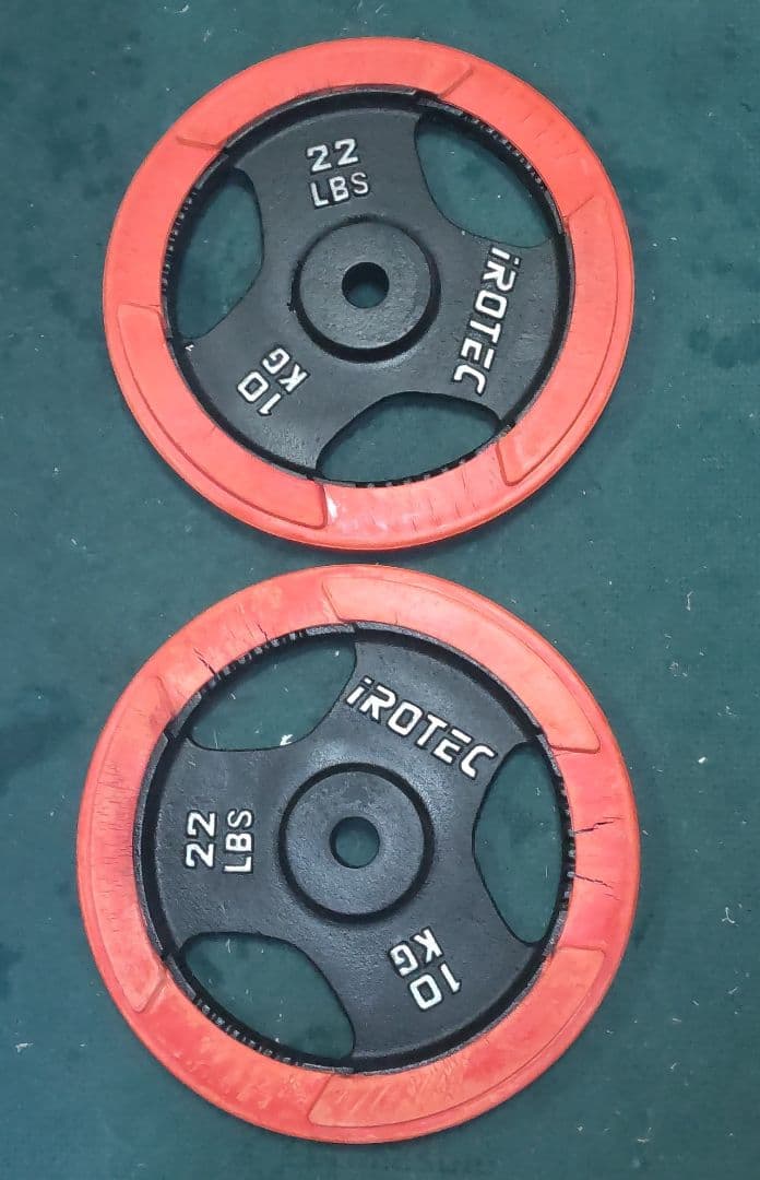 アイロテック 10kgプレート2枚 ラバープレート