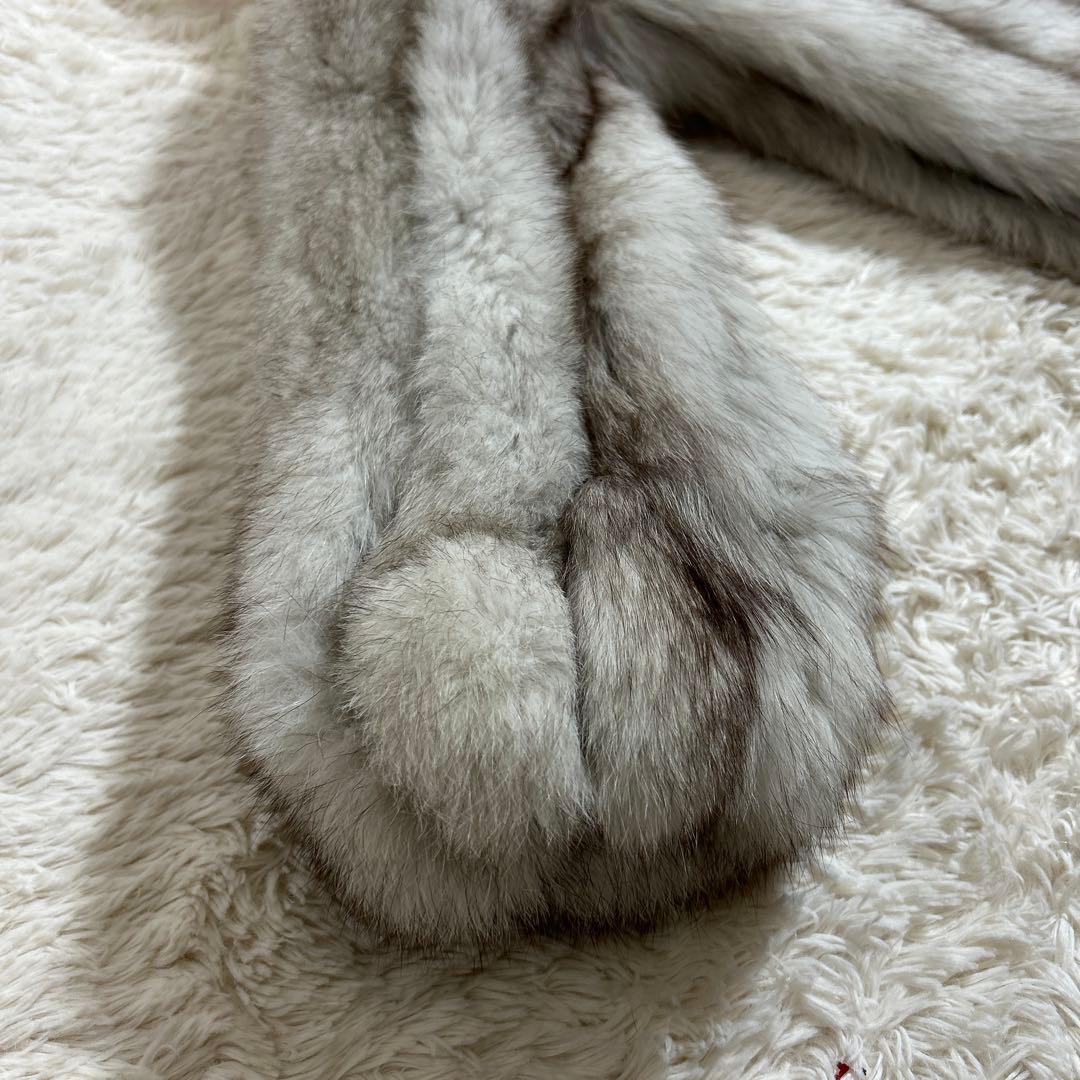 【美品】サガフォックス　リアルファーコート　ショールカラー　11/L