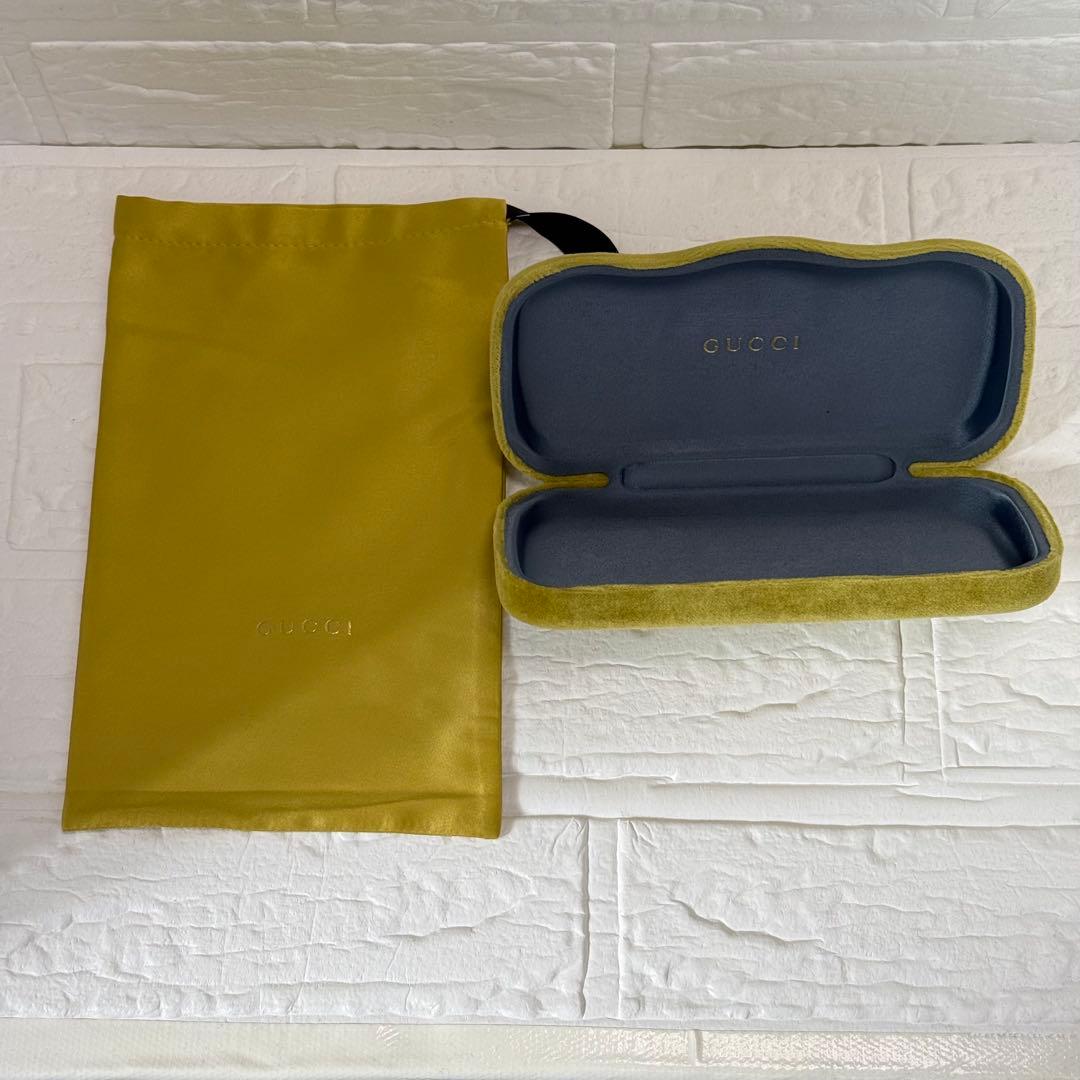 GUCCI サングラス 黒 ブルー系レンズ 純正レンズ付 ケース付