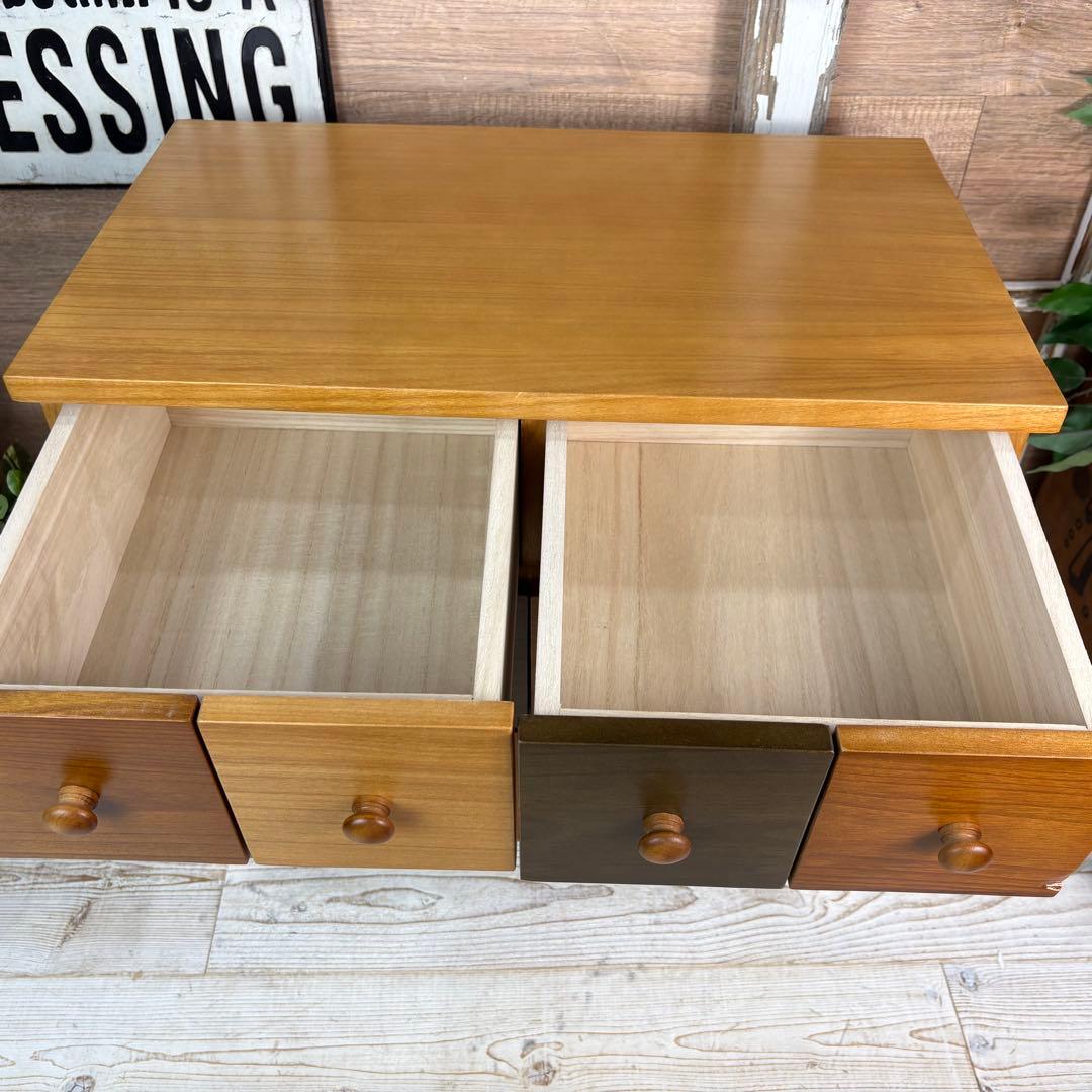 訳あり品【122】ナチュラルウッド多引き出し収納チェストインテリア木製タンス桐材