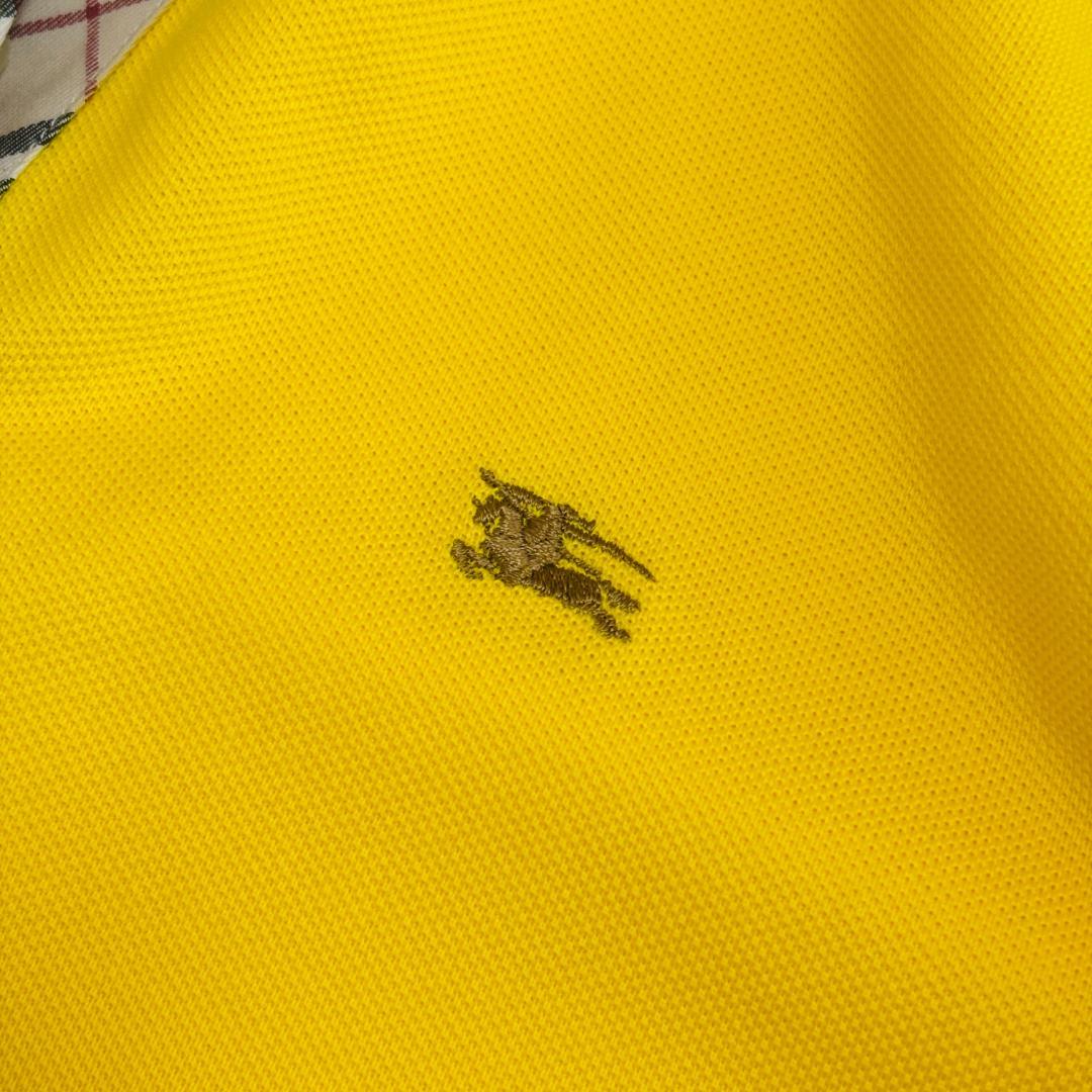 【新品】BURBERRY LONDON ポロシャツ ノバチェック 鹿子 M 黄色