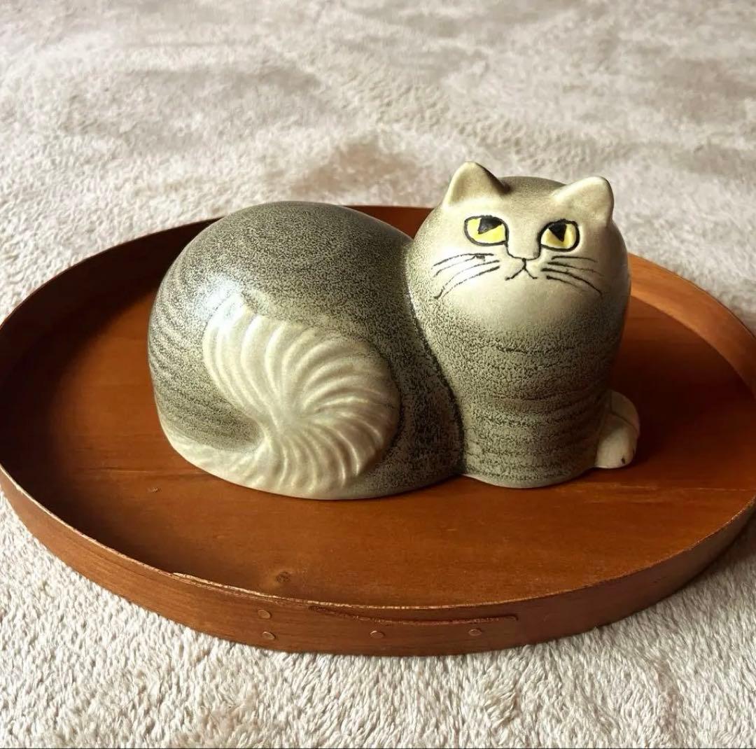 リサラーソン 猫 マイ Maj グレー 北欧　グスタフスベリ