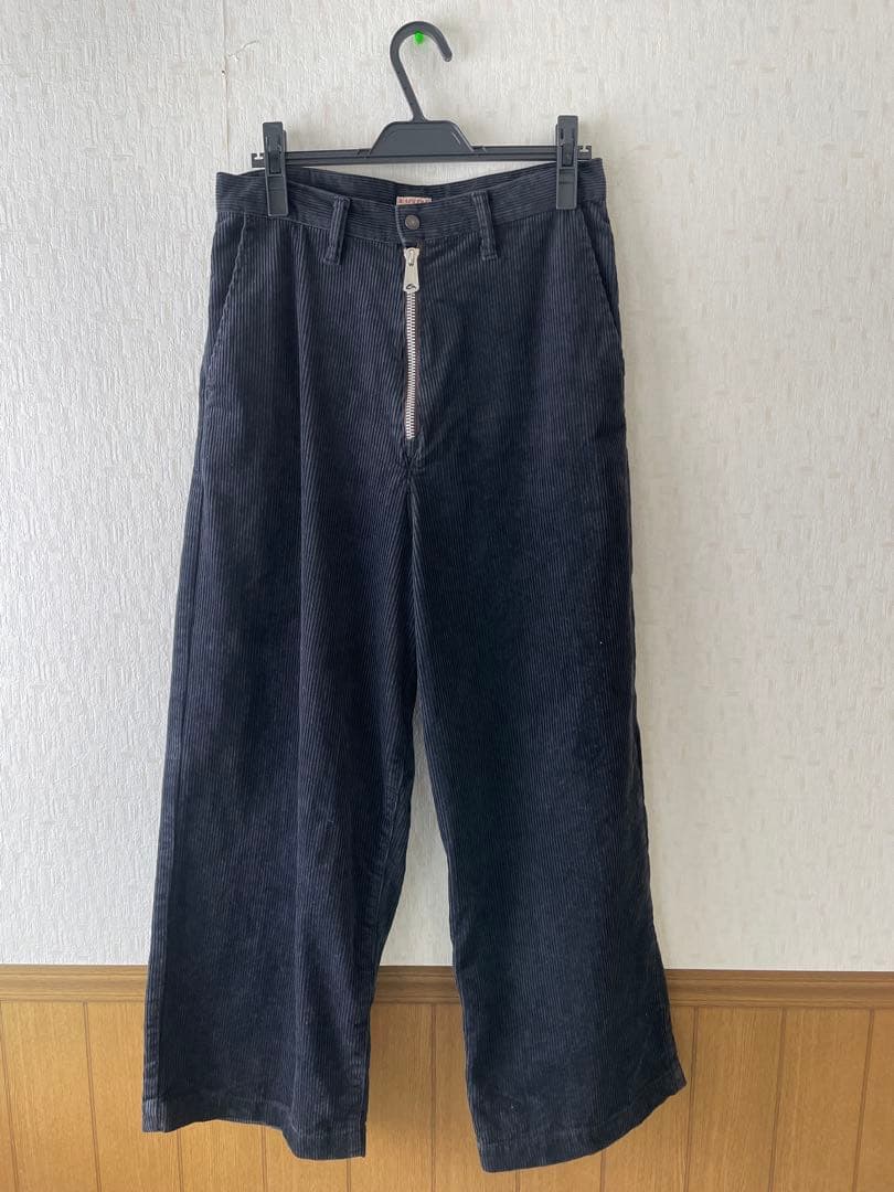 KAPITAL （キャピタル）コーデュロイポートバギーパンツ ブラック