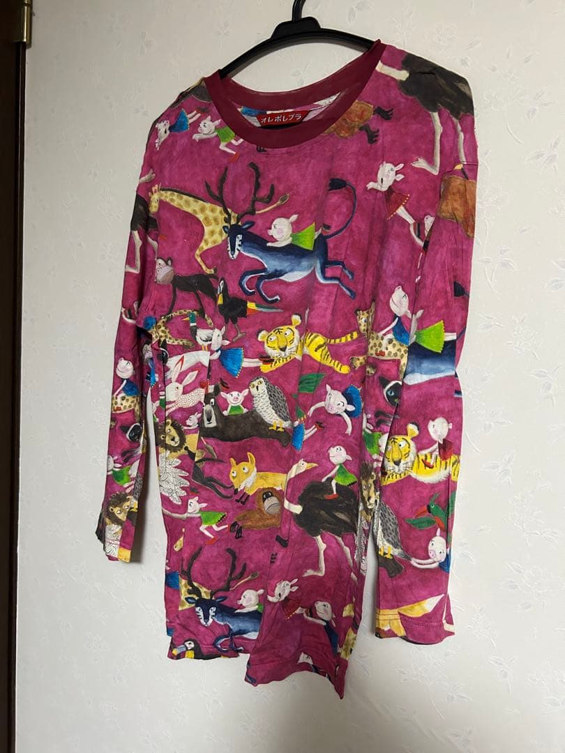 オレオレブラ　動物柄 長袖Tシャツ