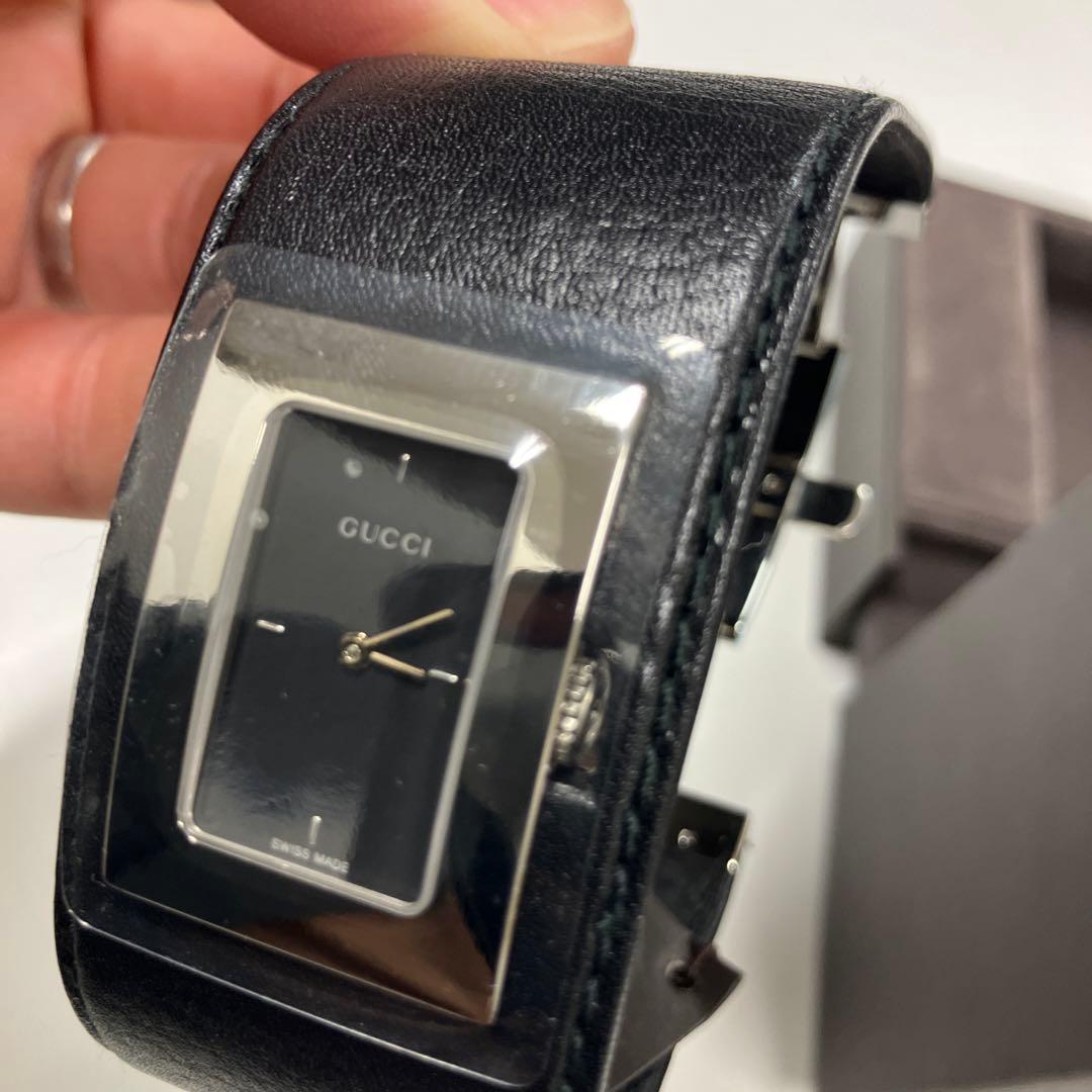 ル*イ様 GUCCI グッチ 7800L 腕時計 ブラック レザー