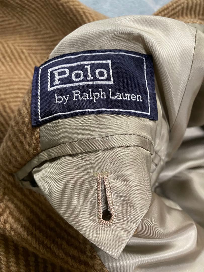 美品Polo by Ralph Lauren メンズ ウールコート ヘリンボーン