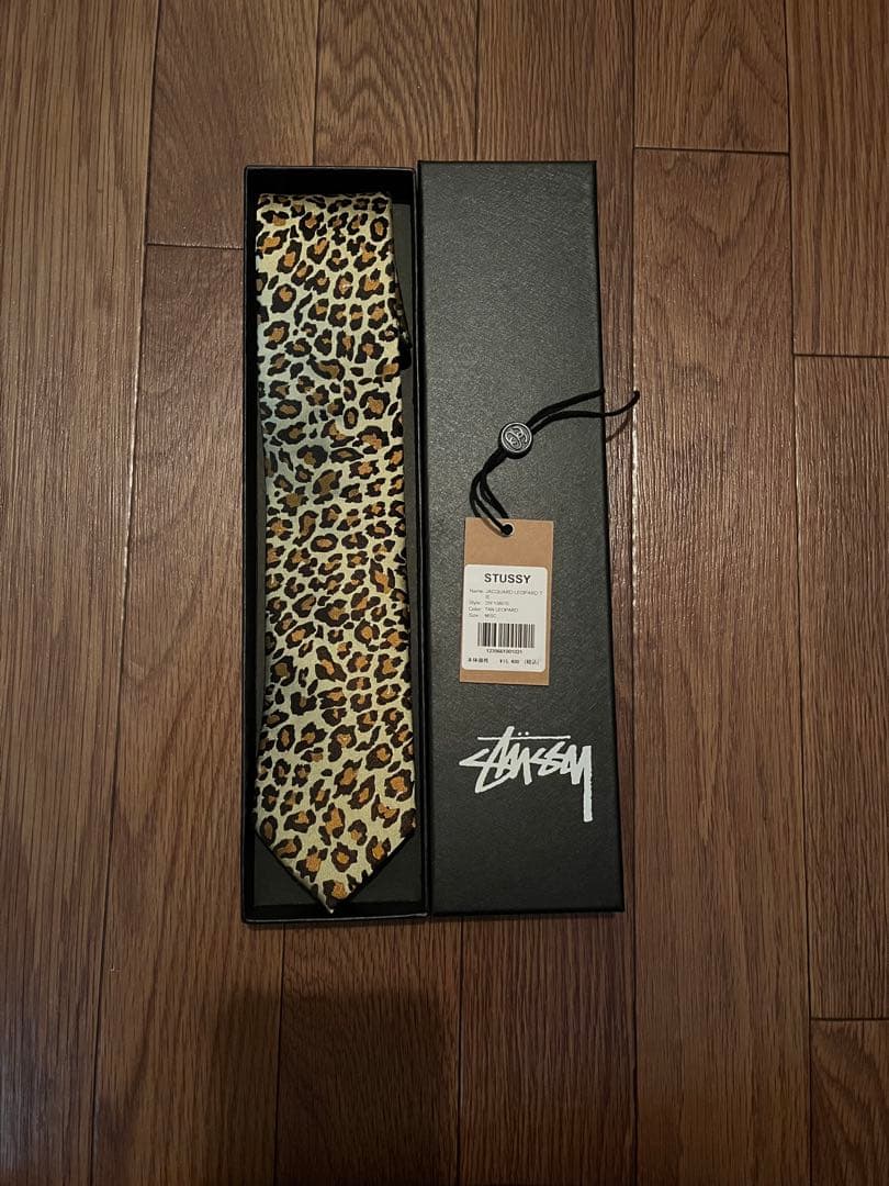 STUSSY レオパードシルクネクタイ