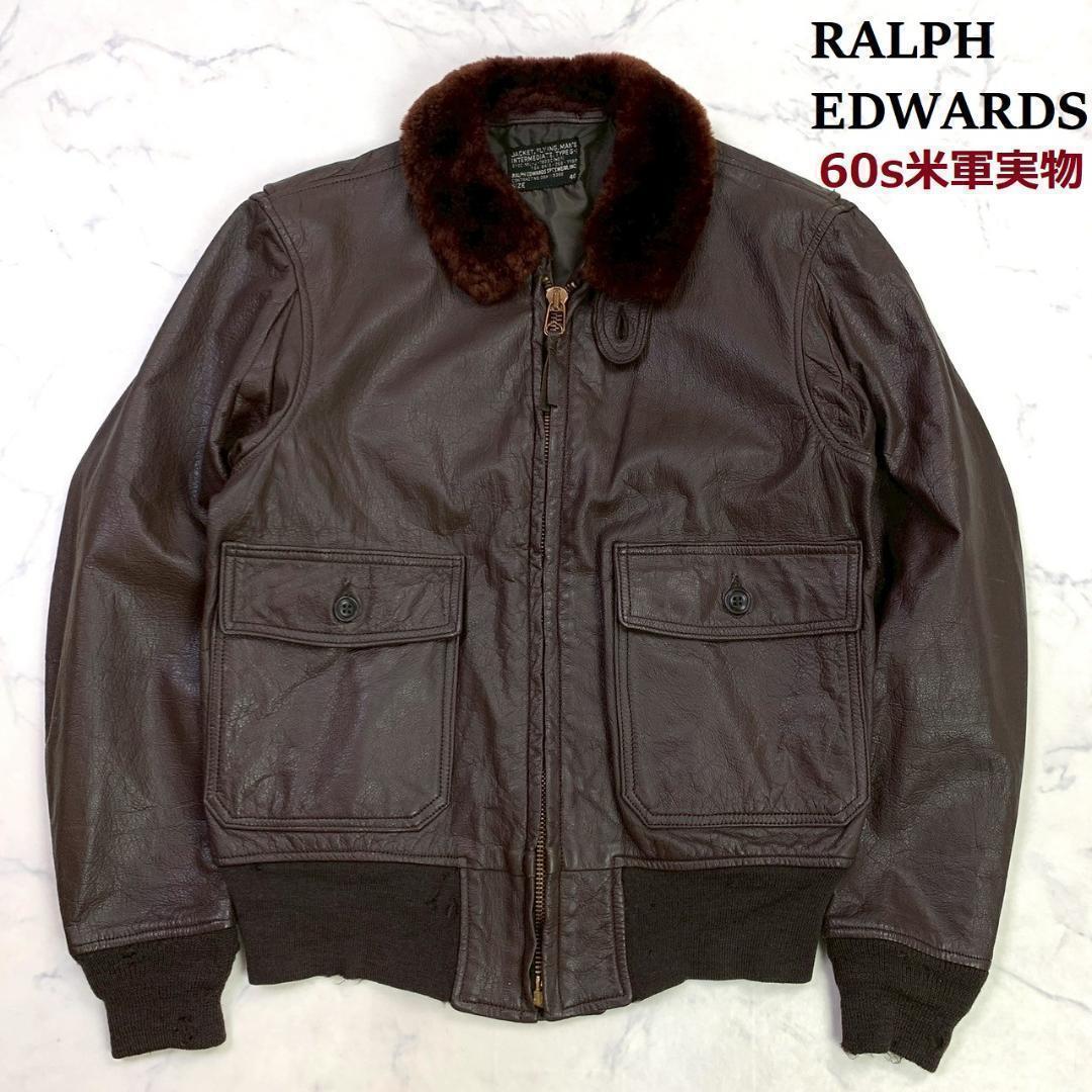 60s米軍実物★ G-1 レザージャケット ラルフエドワーズ社製 40　D526