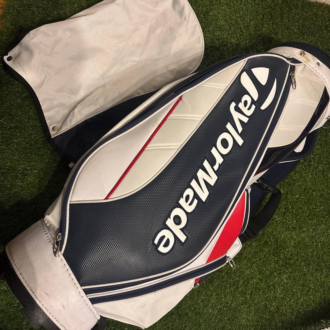 TaylorMade キャディバッグ ホワイト/ネイビー　テーラーメイド