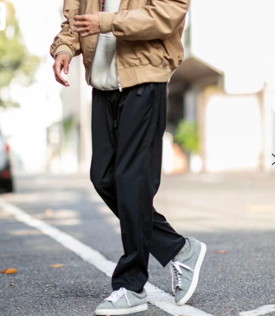 新品　GRAMICCI×Begin テーパードスラックスパンツ M　ブラック