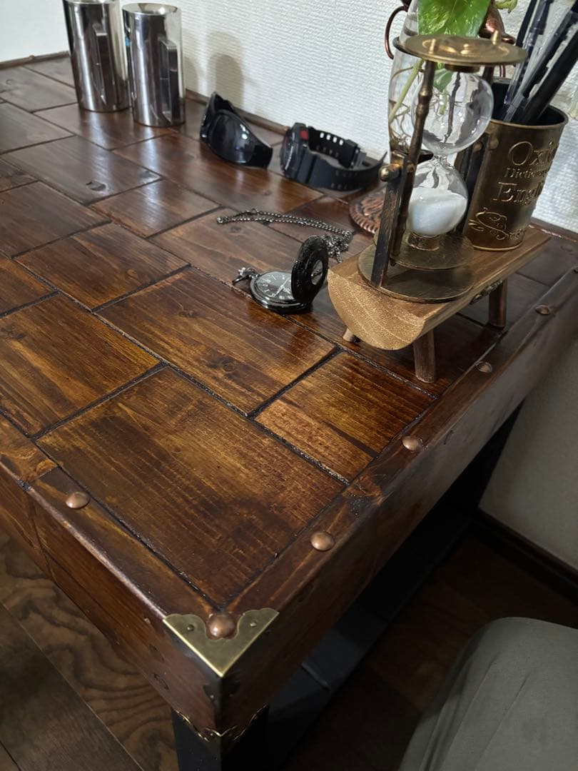 木製センターテーブル コーヒーテーブル ディスプレイラック