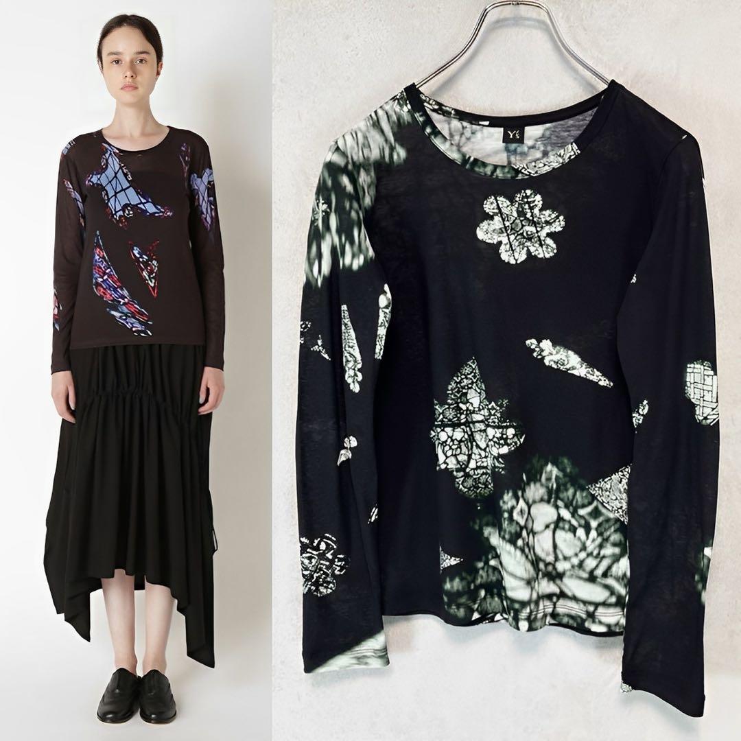 Y's ワイズ STAINED ROUND NECK LONG SLEEVE 2