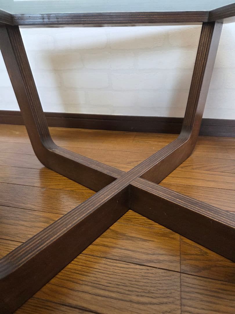 木製家具、ガラストップセンターテーブル、ローテーブル、