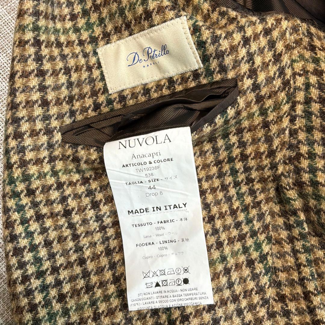 De Petrillo チェック柄 テーラードジャケット　44