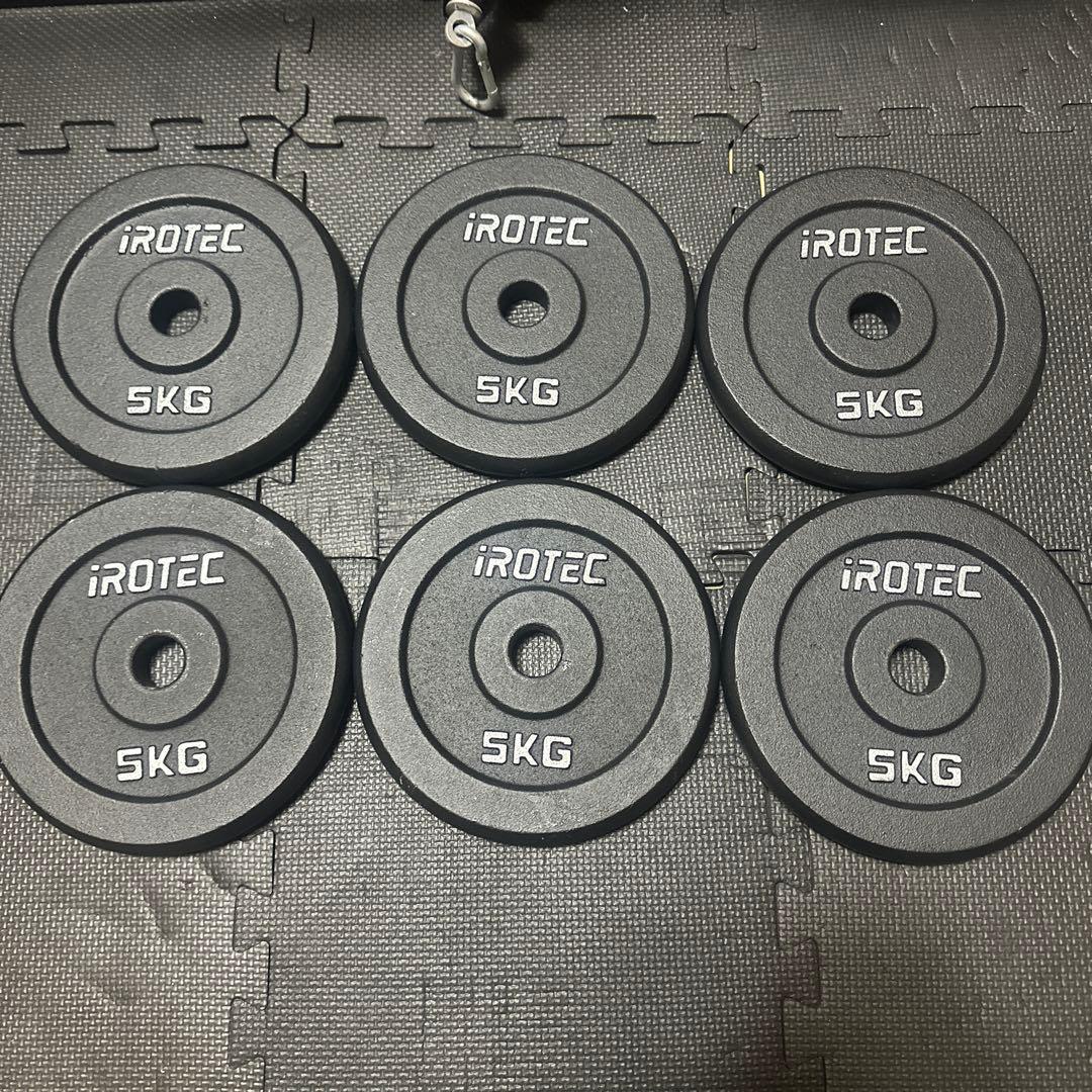 iROTEC 5kg ダンベルプレート 6枚セット