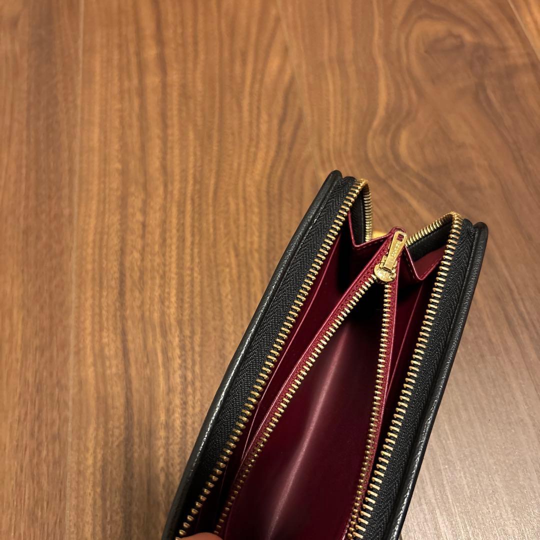 aya　美品　LOEWE ブラック レザー 長財布