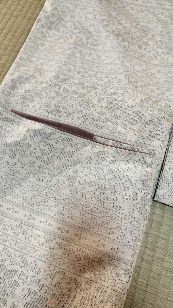 白大島（絹）横双　美品