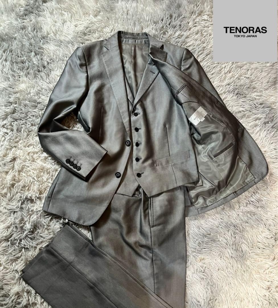 【早い者勝ち】MEN'S TENORAS スリーピース　スーツ　シルバー