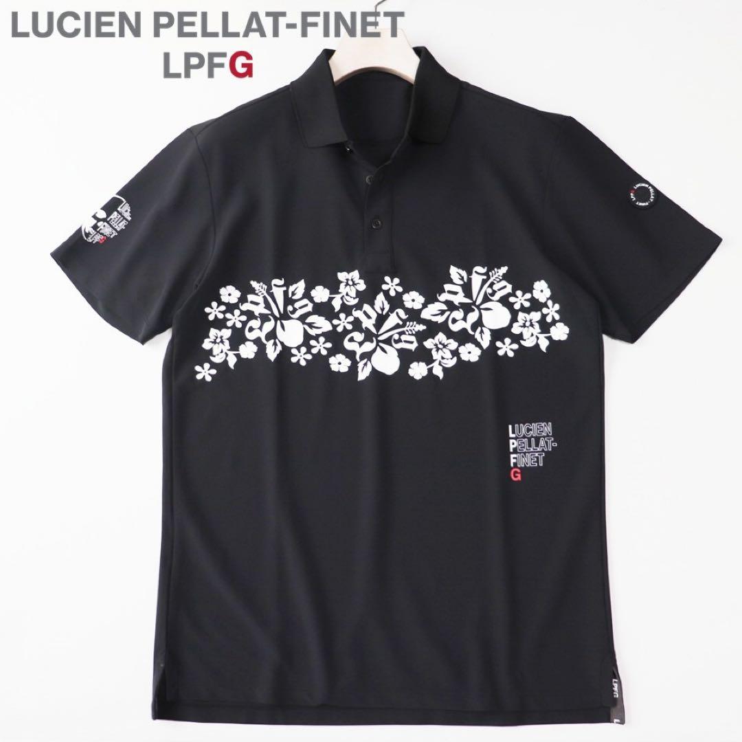 《ルシアン ペラフィネ》新品 伸縮性あり 豪華花柄ポロシャツ ゴルフウェア M