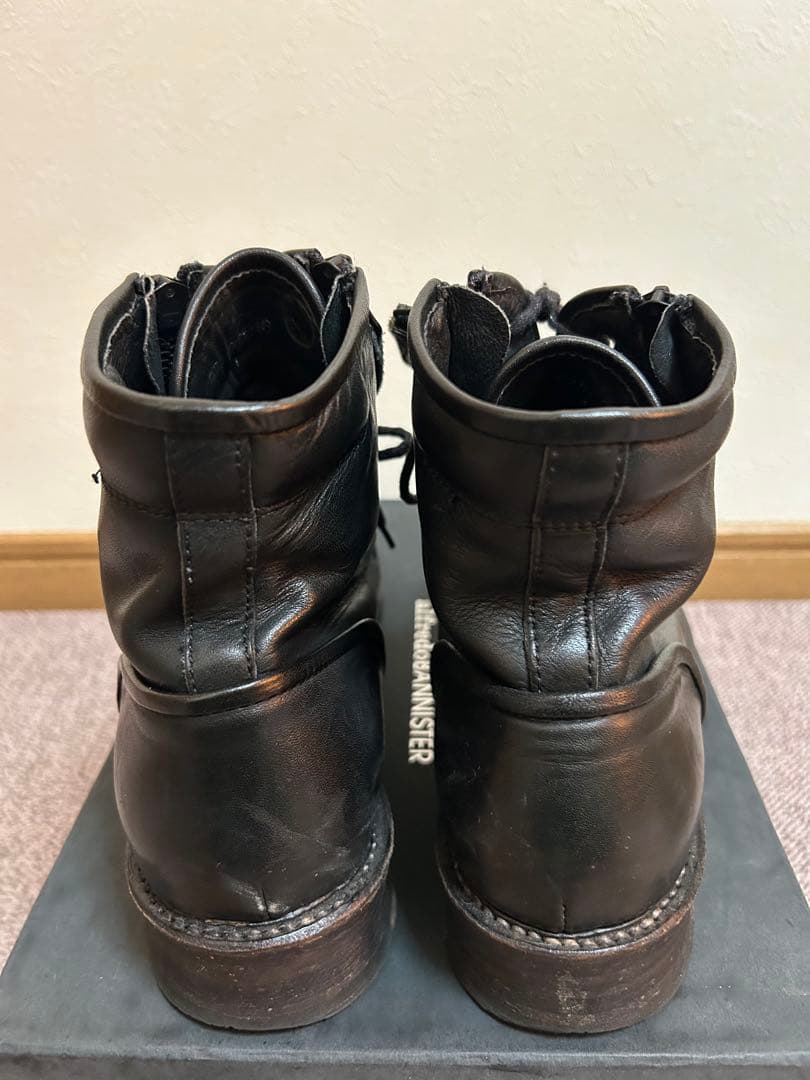 アルフレッドバニスター レザー ブーツ ダブルジッパー ブラック 41