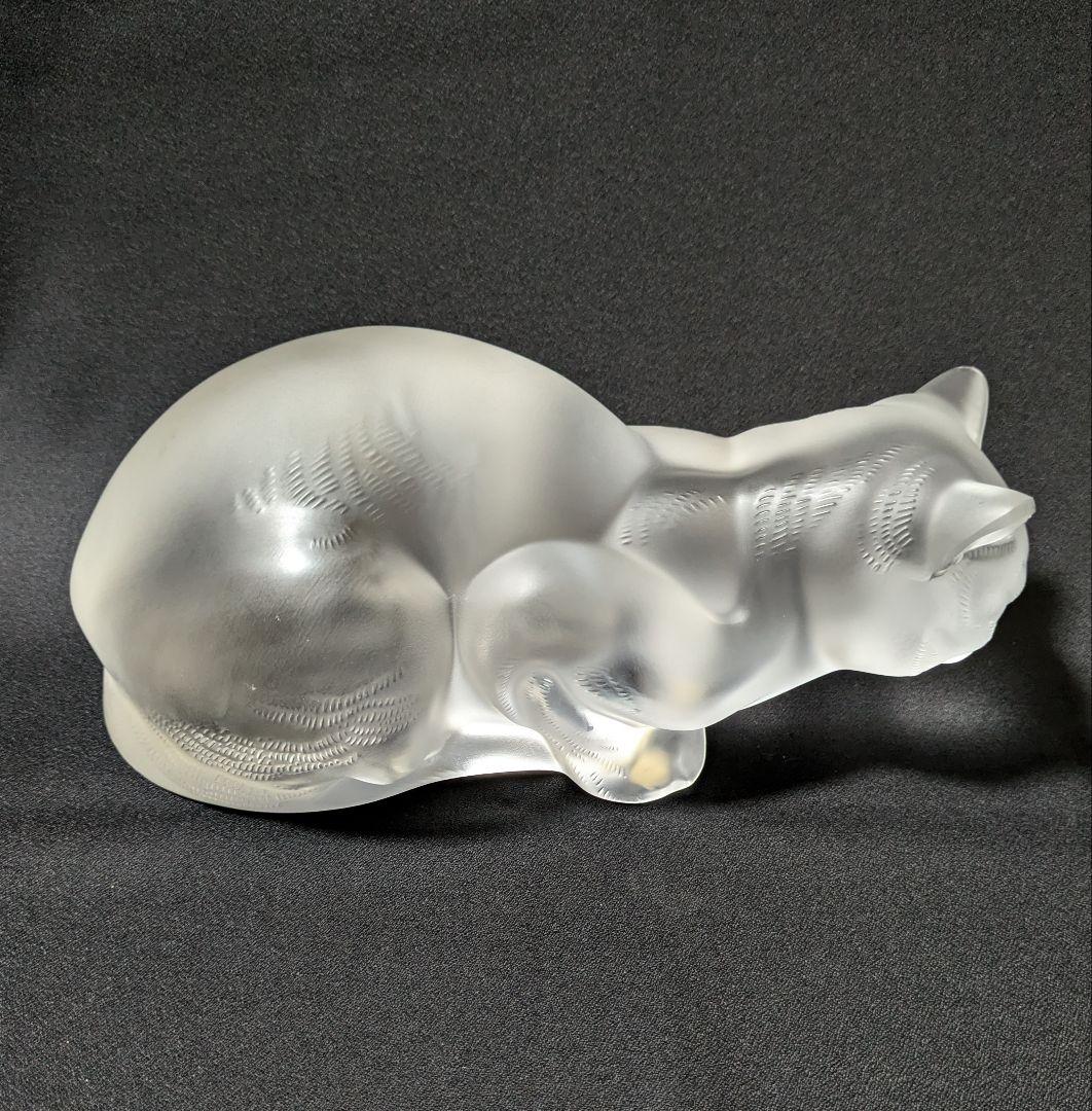 ラリック　LALIQUE ネコ　オブジェ クリスタル　インテリア　フィギュア