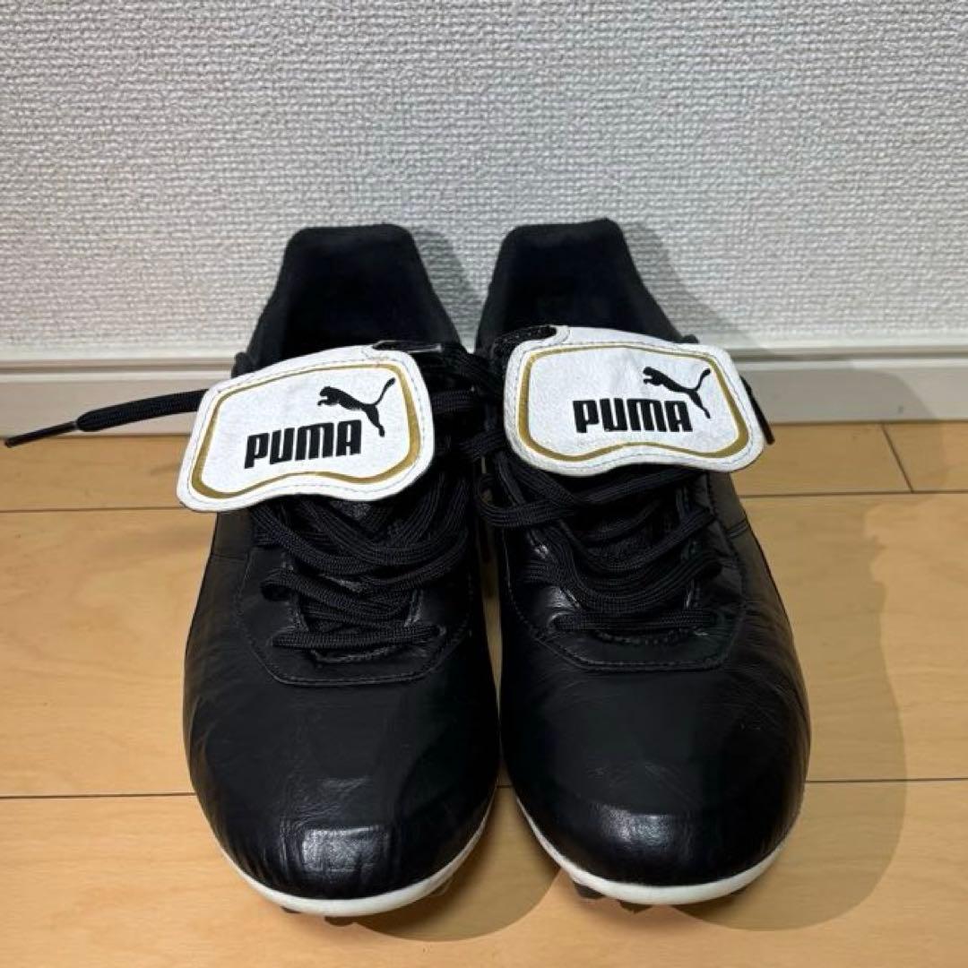 プーマキング　PUMA KING ブラック/ホワイト サッカースパイク27㎝