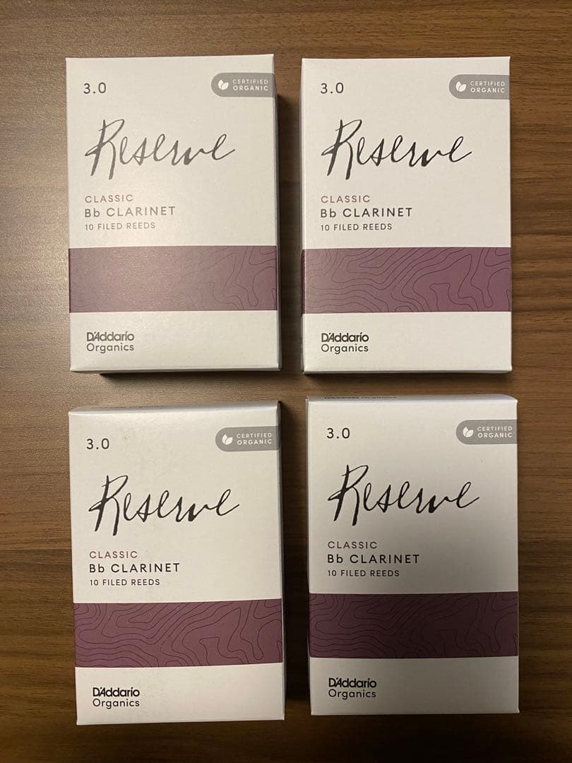 新品未使用4箱【ダダリオ レゼルヴクラシック 3.0 B♭クラリネット リード】