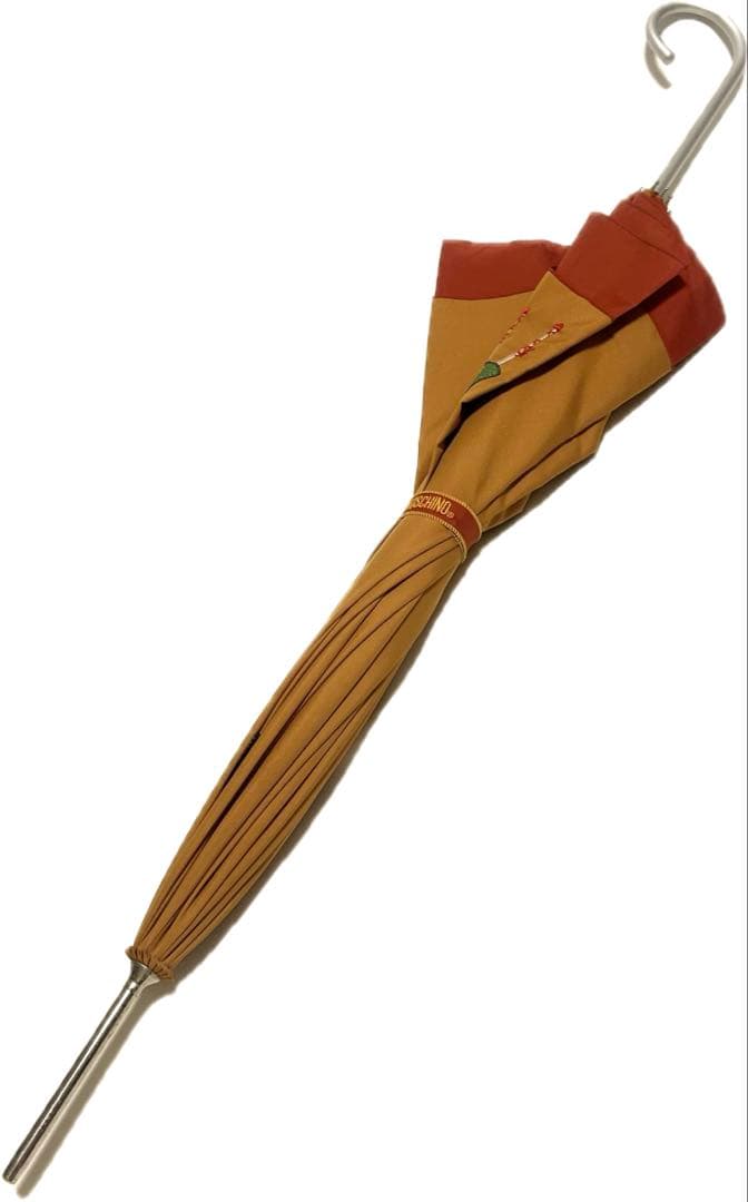 MOSCHINO モスキーノ 長傘　オレンジ 刺繍デザイン