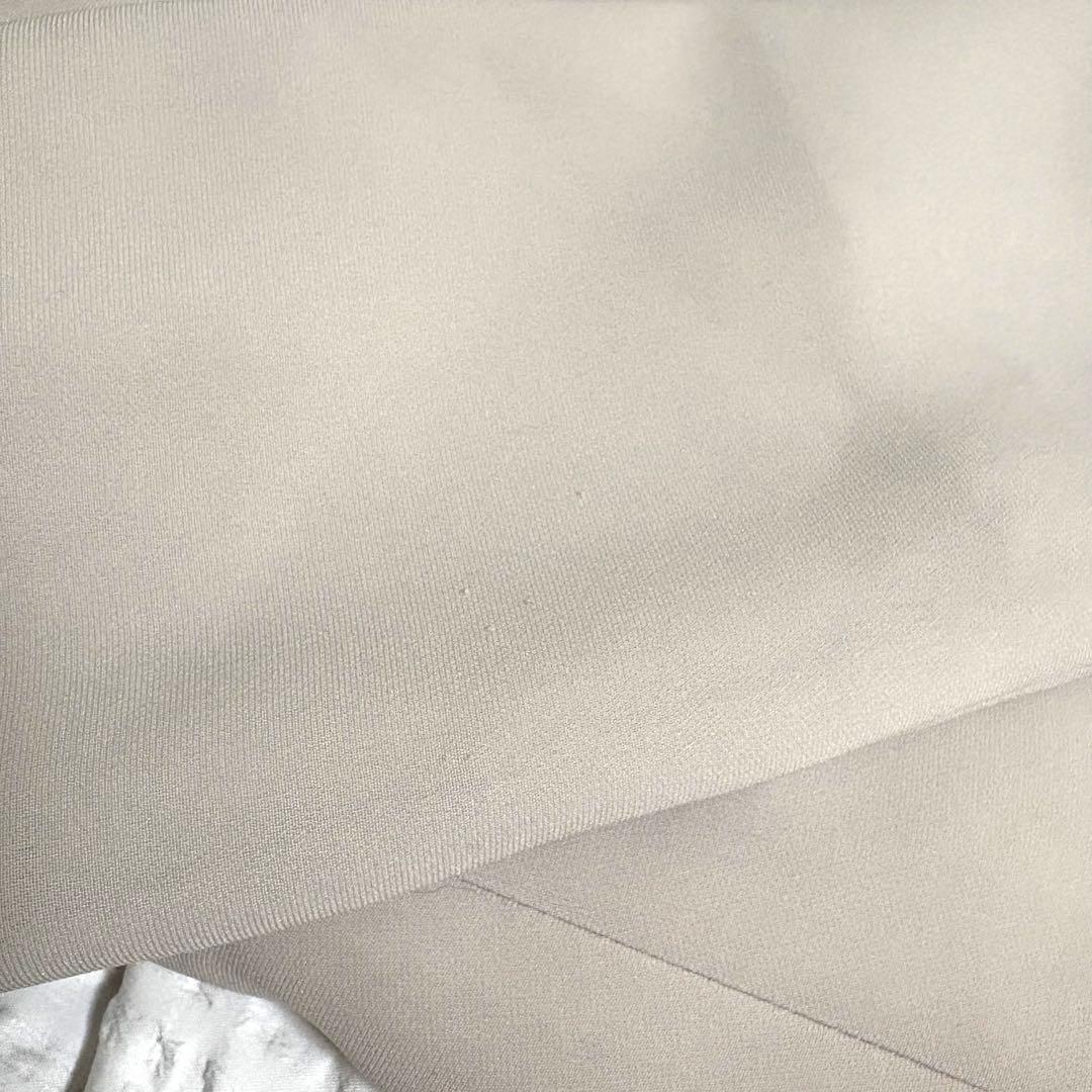 23区 トリアセダブルジョーゼット ノーカラージャケット 40 L ベージュ