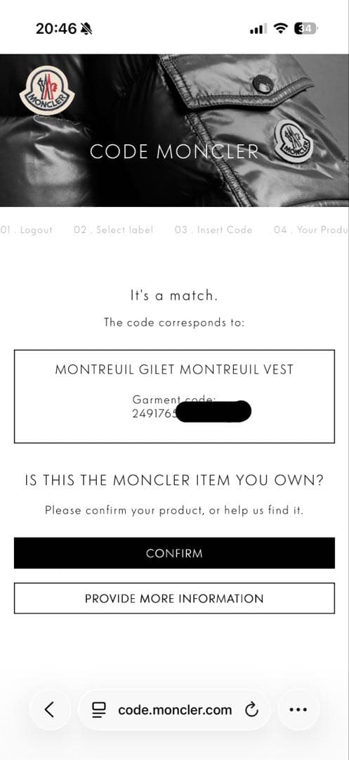 美品⭐️ モンクレール　MONTREUIL モントレイユ　2 ネイビー　5D10