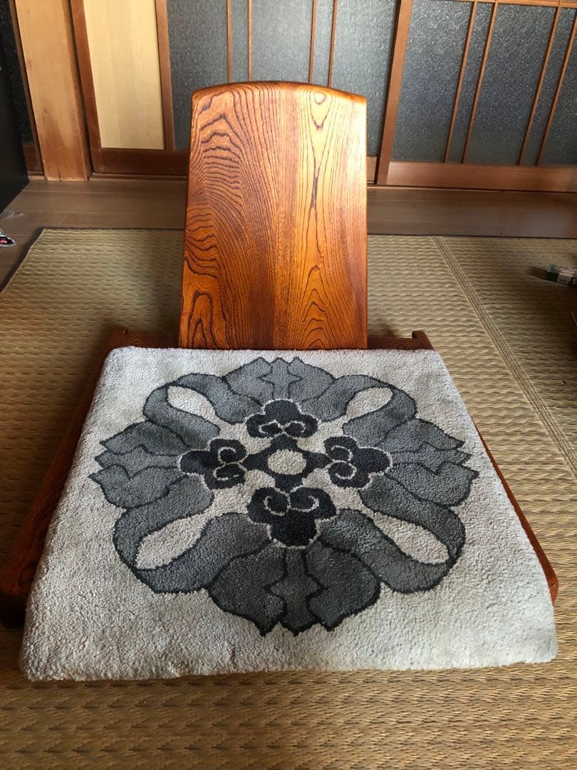 純木家具座椅子　鍋島段通セット