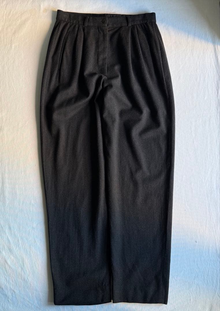 パンツ GIORGIO ARMANI pure new wool tuck slacks