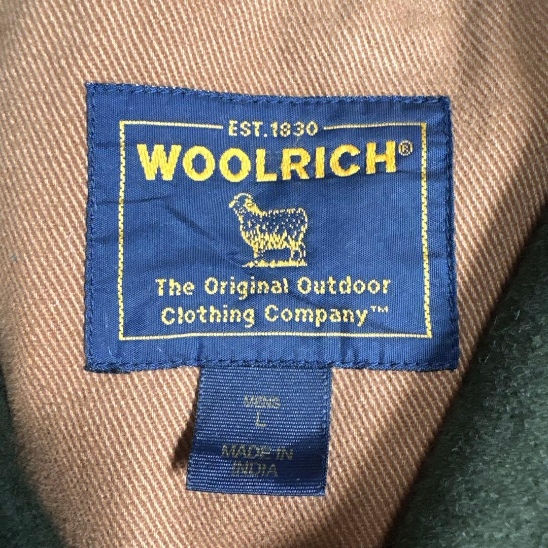 WOOLRICH 90s レザー襟 ライナー付 ウールコート L