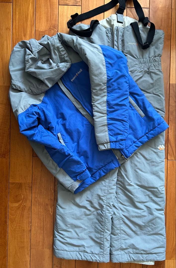 モンベル　キッズ　スキーウェア　パウダーステップ パーカとパンツ 140