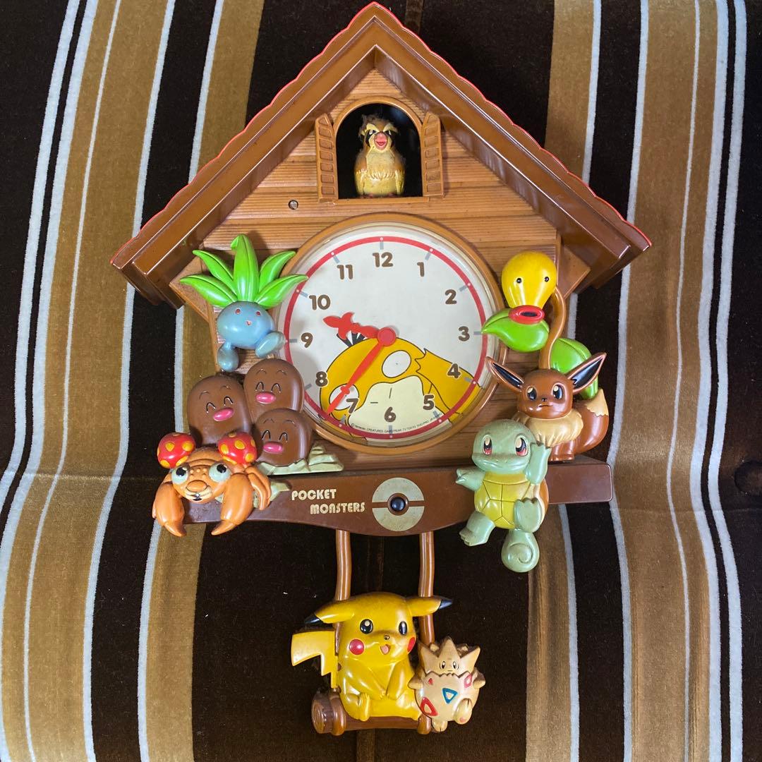 ポケットモンスター 初代ポケモン 振り子時計 壁掛け時計 レトロ SEIKO