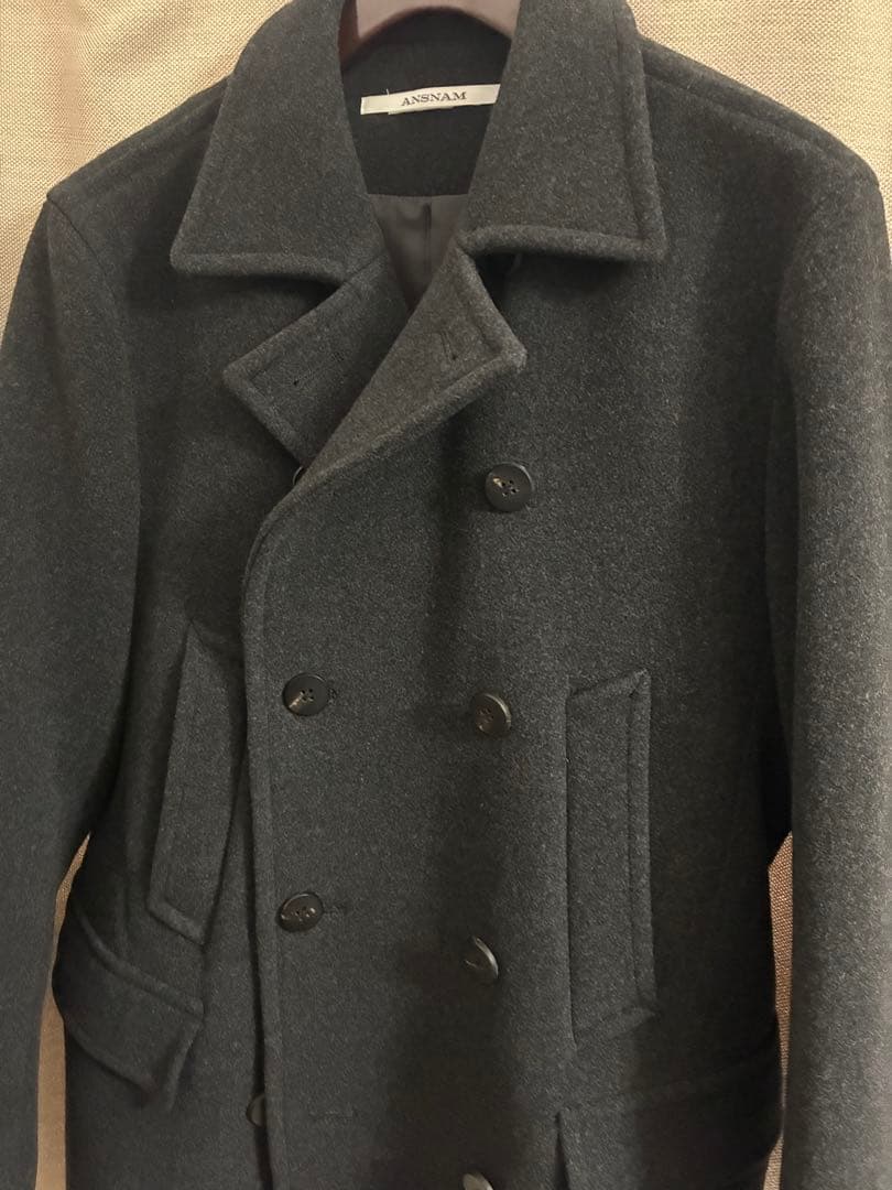 ゆ*う様 ANSNAM ダークグレー ピーコート　3