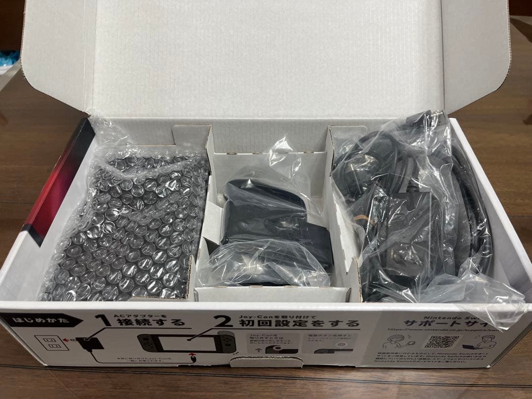 【ジャンク】Nintendo Switch通常モデル 付属品一式　クリアカバー付