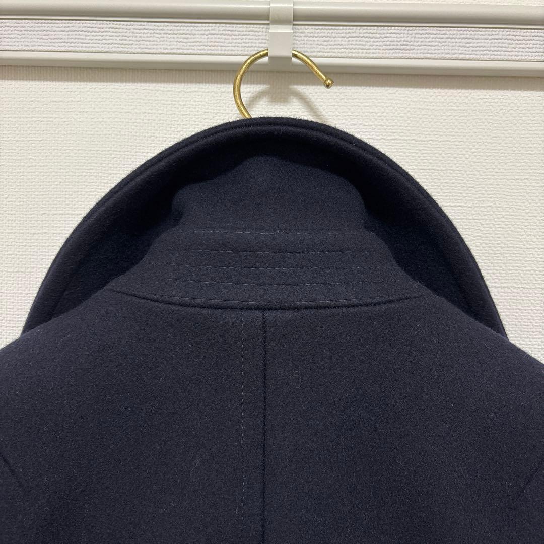 最終値下げ:ATTACHMENT カシミヤ混平二重メルトンピーコート1 ネイビー